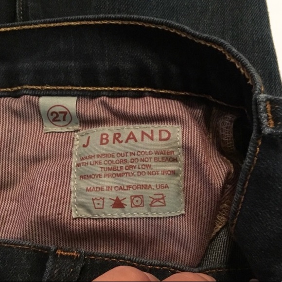 J Brand High Waist Straight Leg Dark Wash Denim - Picture 3 of 8